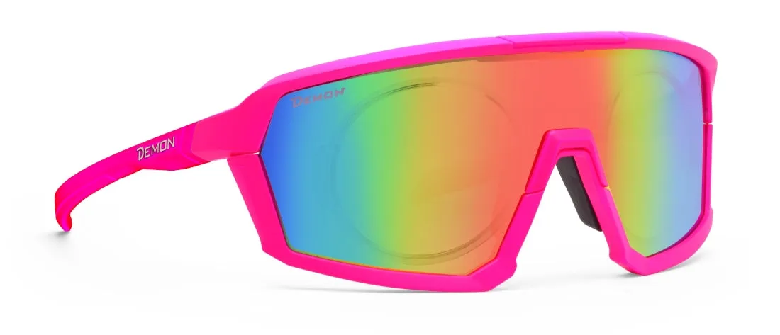 Demon Gravel occhiali sportivi vista Magenta con clip ottica
