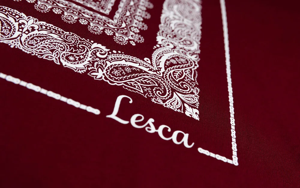 Lesca Bandana t-shirt bordeaux cotone