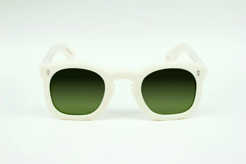 Lesca Deca Upcycling occhiali avorio chiaro elegante