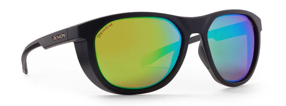 Demon Style+ occhiali da sole Matt Black Blue polarizzati