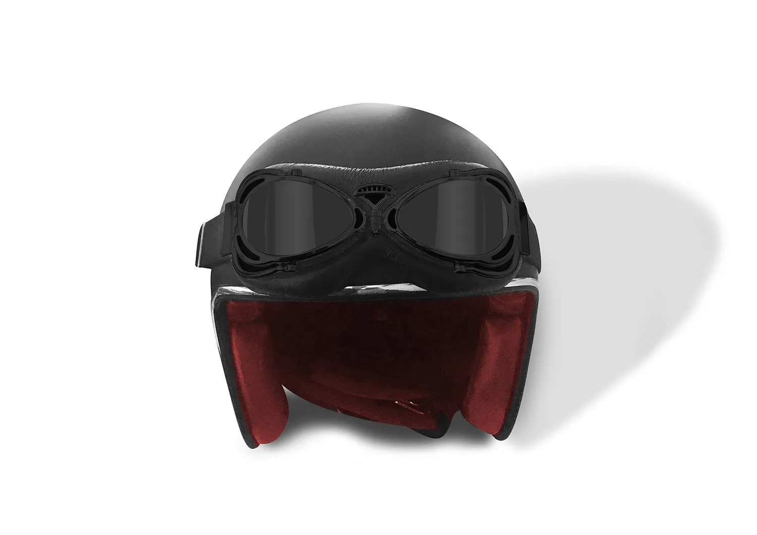 Bertoni AF77 occhiali moto vintage neri compatti