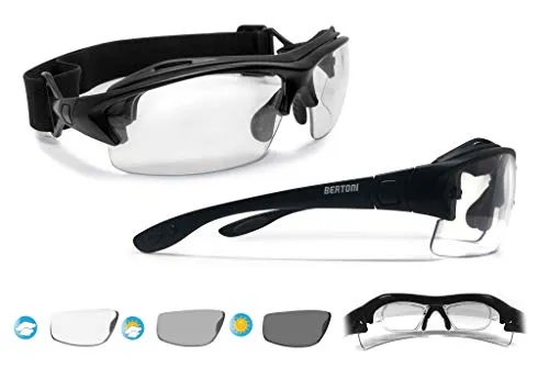 Bertoni 399 occhiali sportivi fotocromatici neri vista