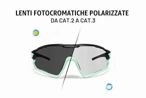 Bertoni Quasar occhiali ciclismo fotocromatici polarizzati