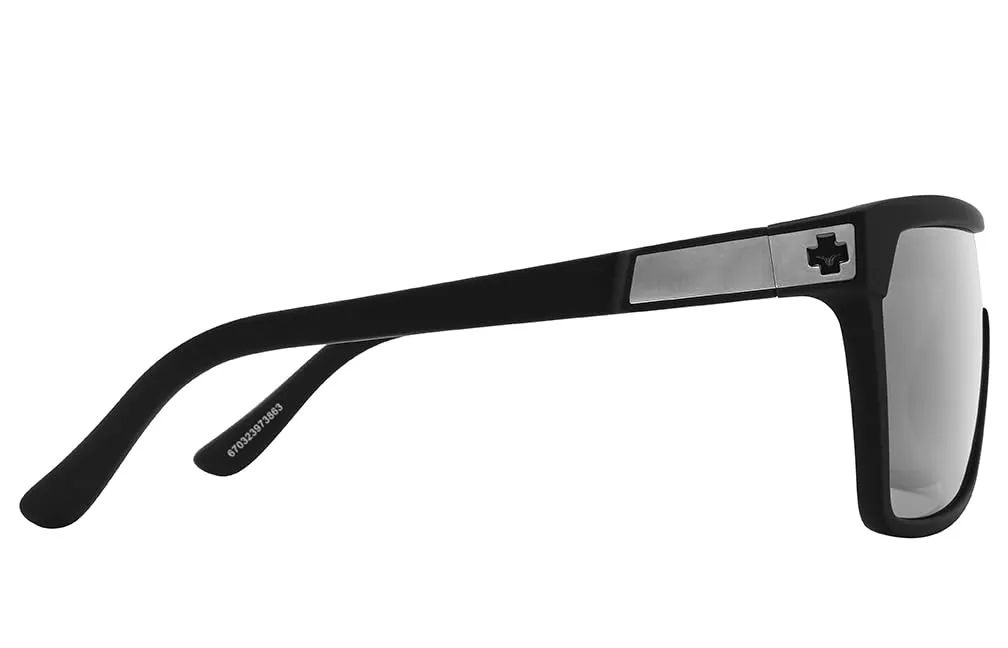 SPY Flynn Soft Matte Blk occhiali da sole polarizzati specchio argento