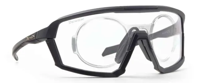 Demon Gravel occhiali sportivi nero fotocromatico 0-3 clip