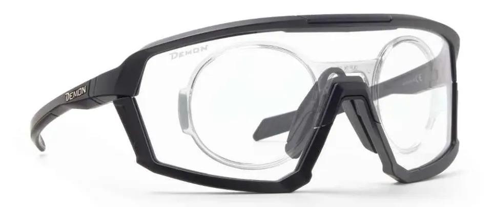 Demon Gravel occhiali sportivi nero fotocromatico 0-3 clip