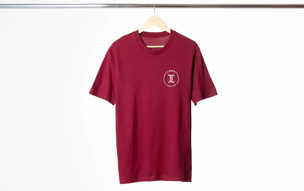 Lesca Bandana t-shirt bordeaux cotone