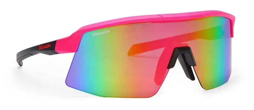 Demon Roubaix occhiali ciclismo nero viola specchiato