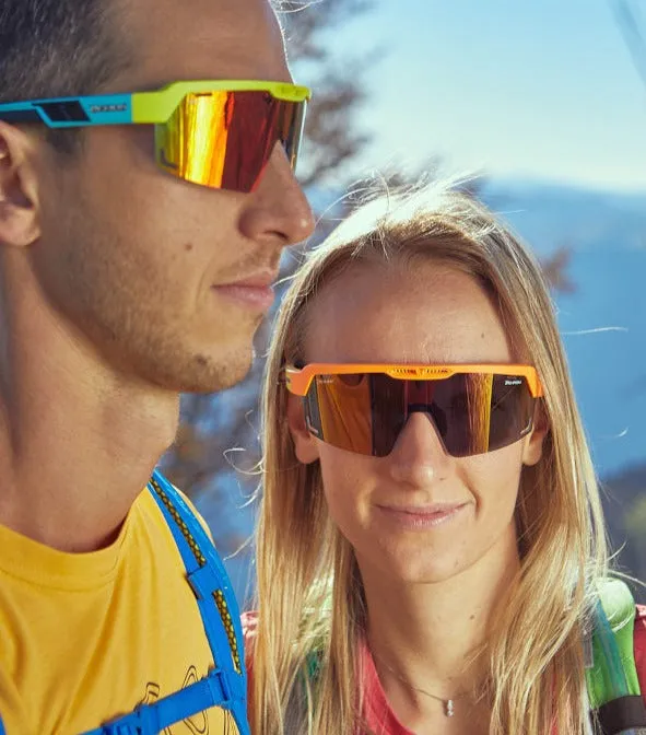 Demon Speed Vent occhiali da montagna Matt Black Green specchiati