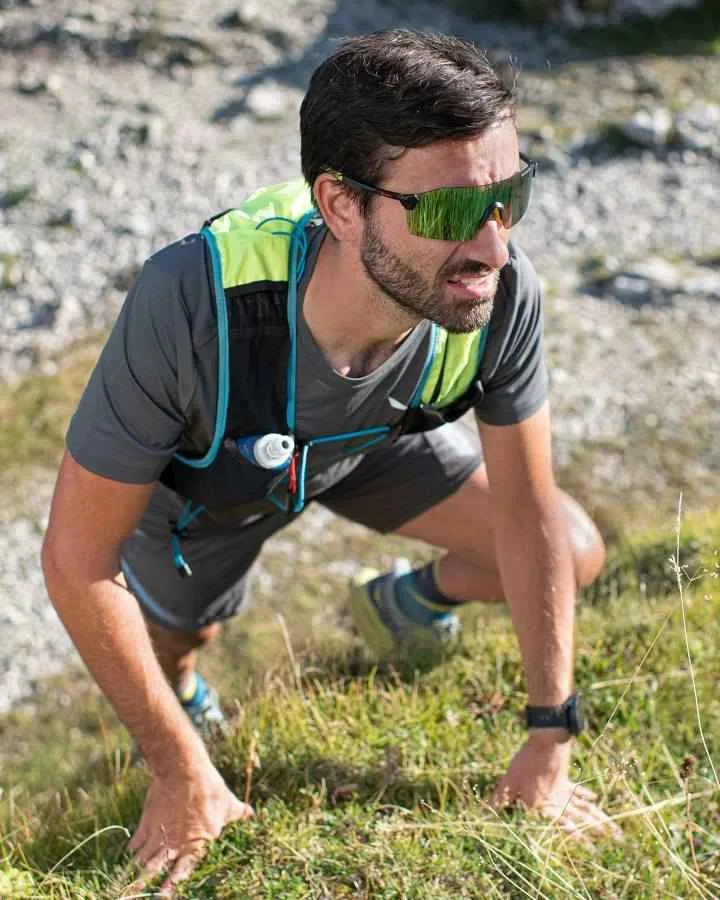 Demon Superpiuma occhiali running nero rosso ultraleggeri