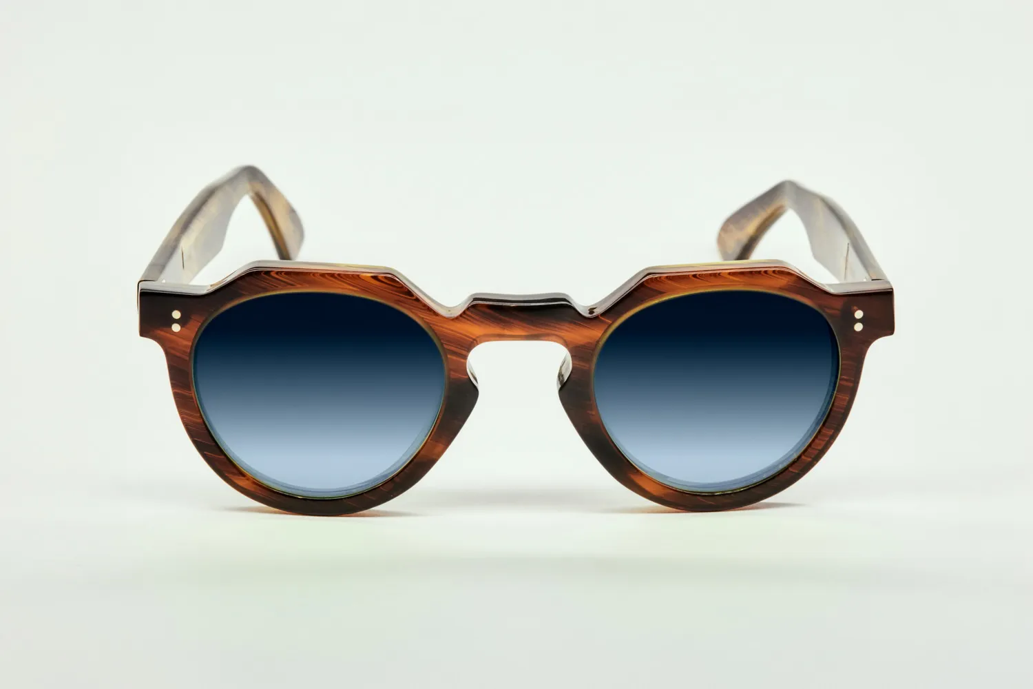 Lesca Upcycling Crown XL montatura da vista tabacco 46mm acetato