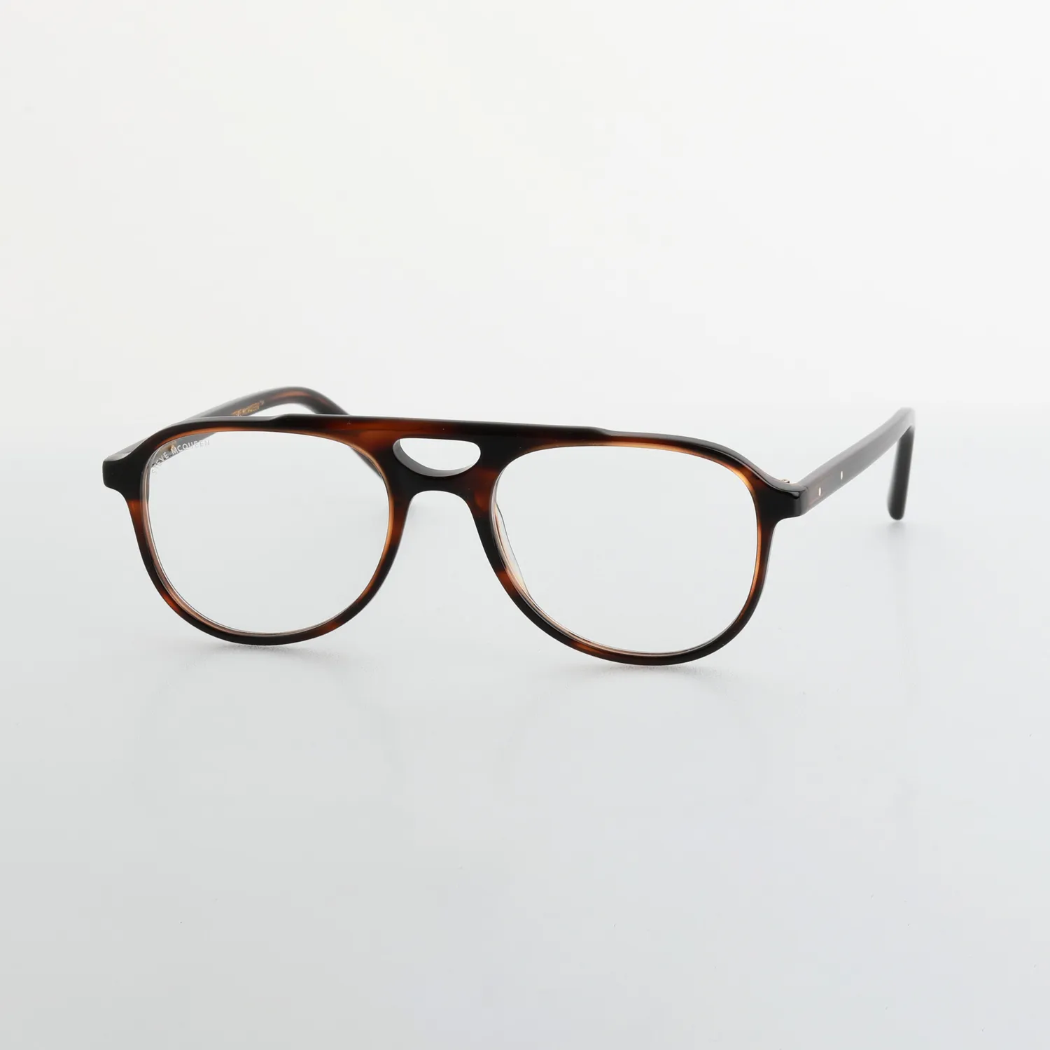 Steve McQueen Iconic Pilot occhiali da vista nero tartaruga retro