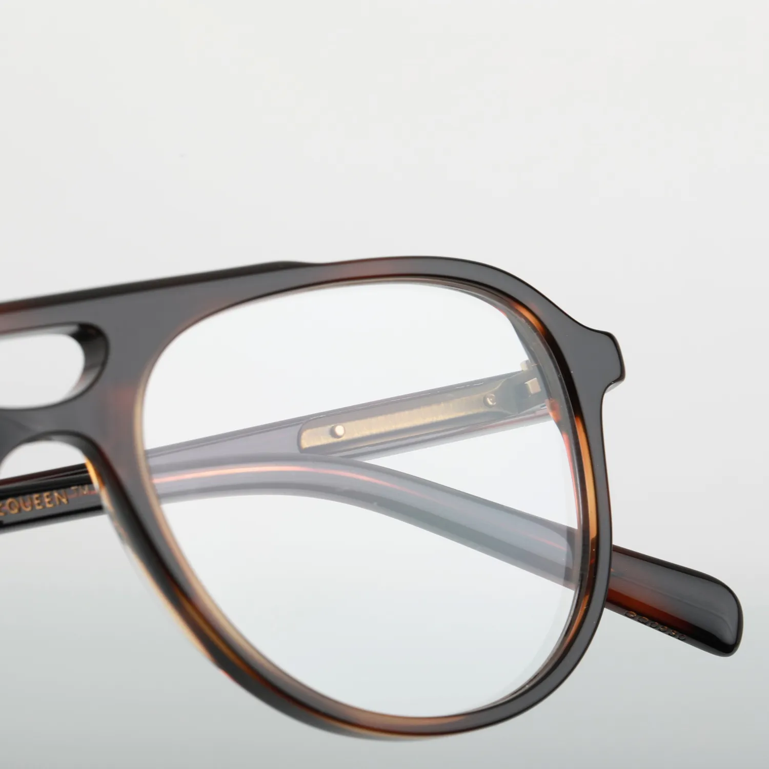 Steve McQueen Iconic Pilot occhiali da vista nero tartaruga retro