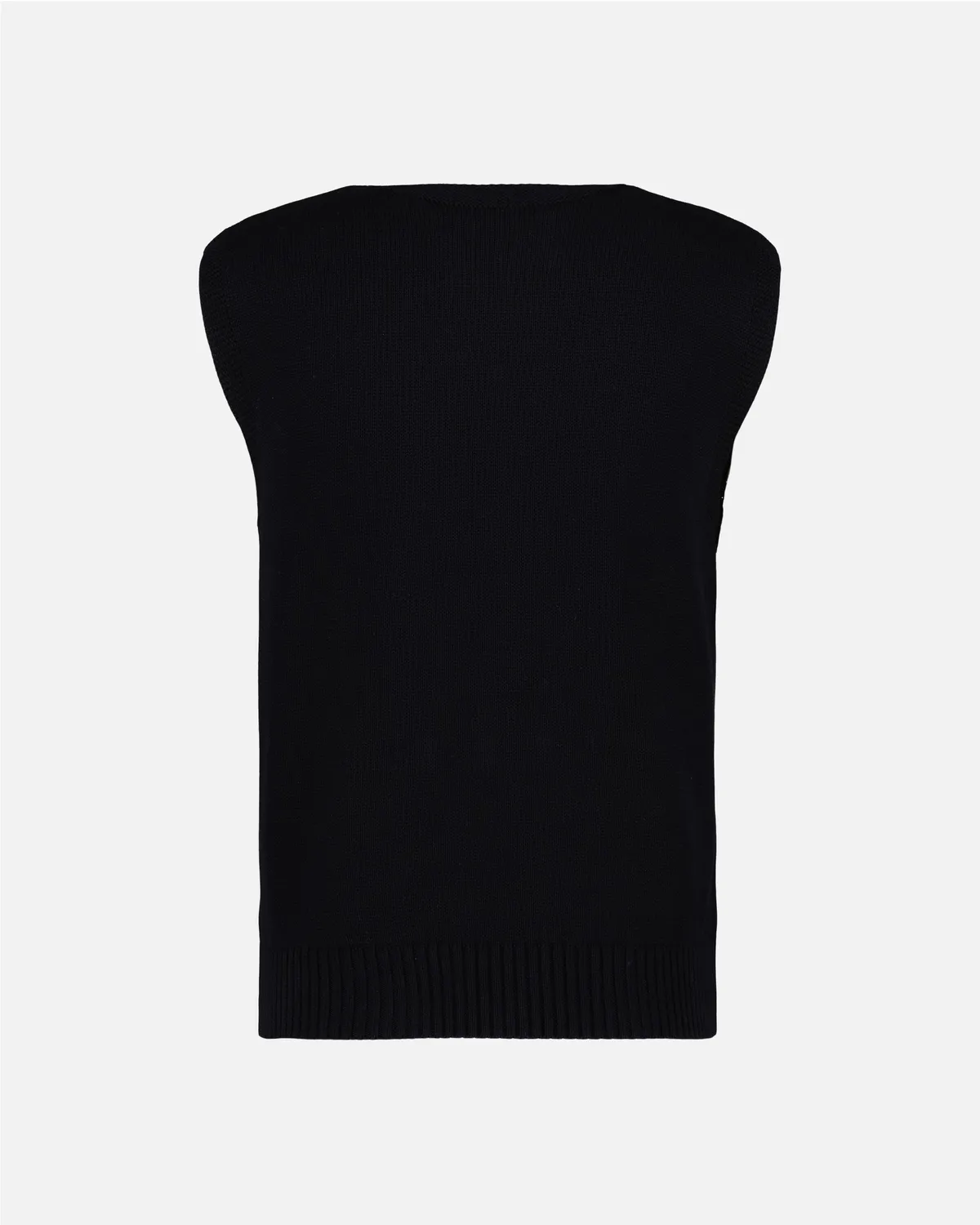 Vuarnet V sur Ski gilet maglia nero cotone bio
