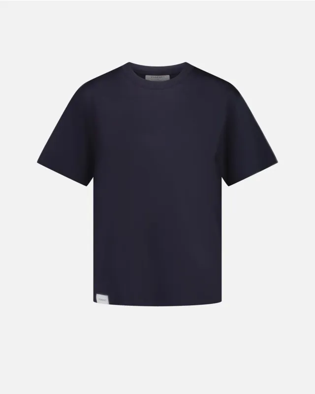 Vuarnet Skieur T-shirt donna maglietta blu cotone leggero