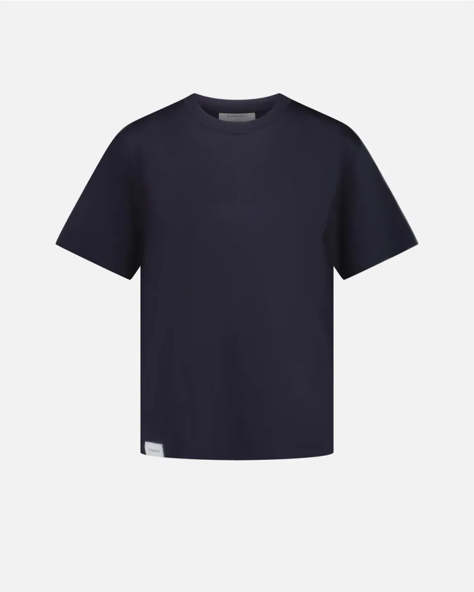 Vuarnet Skieur T-shirt donna maglietta blu cotone leggero