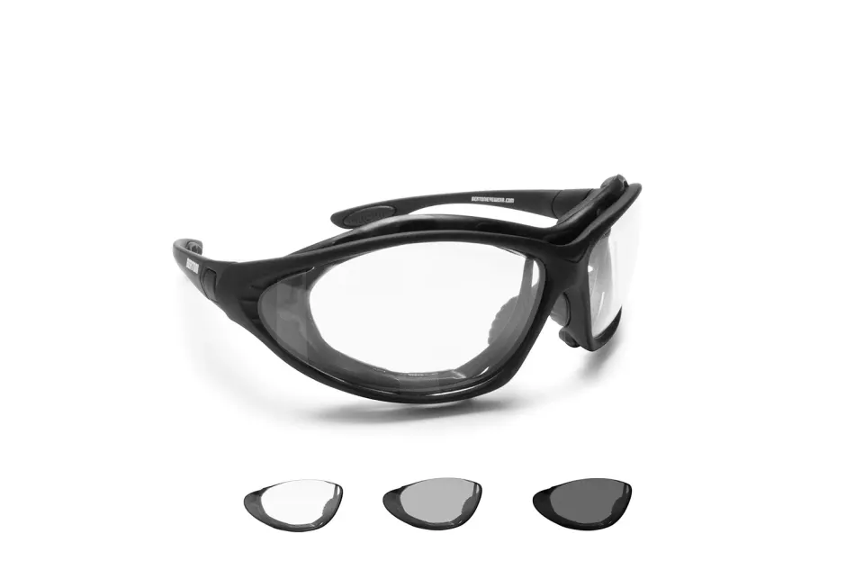 Bertoni 1949 333 occhiali moto fotocromatici polarizzati nero