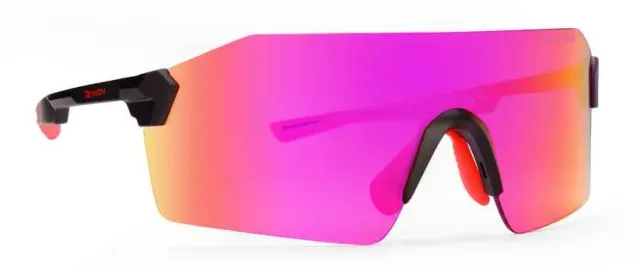 Demon Superpiuma occhiali da montagna Matt Black Red specchiati